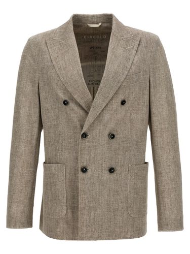 Glen Plaid Double-breasted Blazer - Circolo 1901 - Modalova