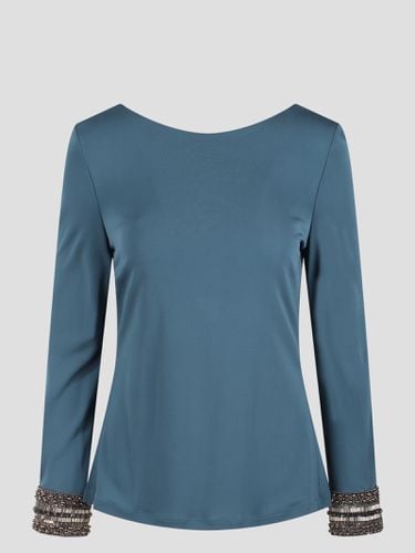 Embroidered Cuffs Jersey Top - Alberta Ferretti - Modalova