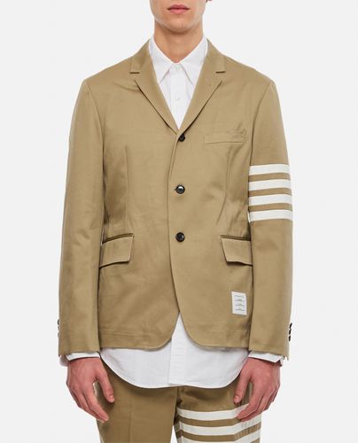 Classic Sport Jacket W/ 4 Bar In Cotton Twill - Thom Browne - Modalova