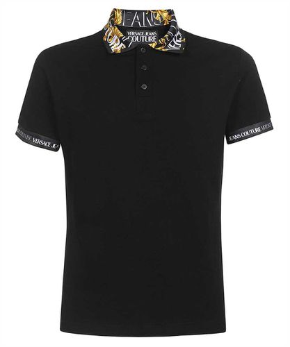 Short Sleeve Cotton Polo Shirt - Versace Jeans Couture - Modalova