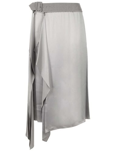 Fendi Viscose Satin Draped Skirt - Fendi - Modalova