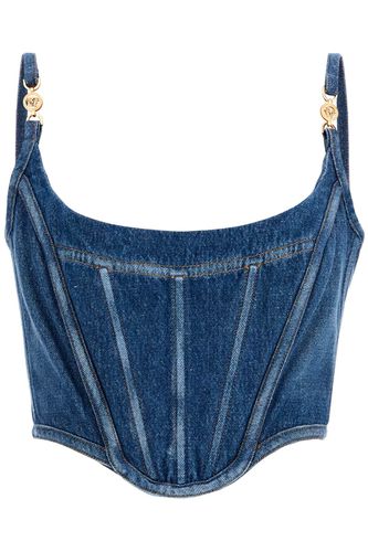 Versace Top Denim Corset - Versace - Modalova