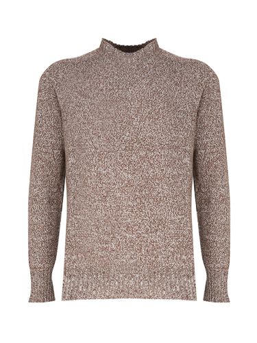 Crew-neck Sweater In Mouliné Cashmere - Malo - Modalova