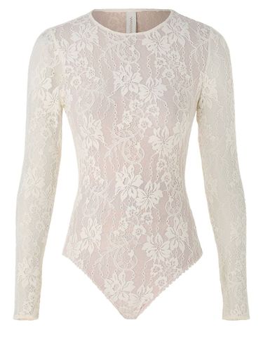 Zimmermann Lace Bodysuit In Cream - Zimmermann - Modalova