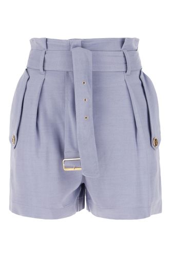 Pastel Purple Stretch Viscose Blend Shorts - Elisabetta Franchi - Modalova