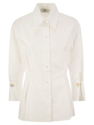 Cotton Poplin Shirt - Elisabetta Franchi - Modalova