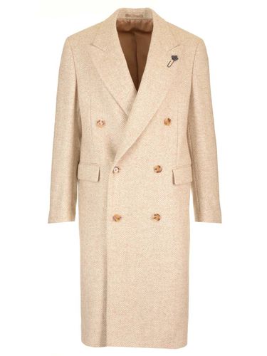 Double-breasted Coat In Alpaca - Lardini - Modalova