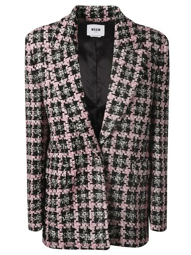 Single-buttoned Embellished Blazer - MSGM - Modalova