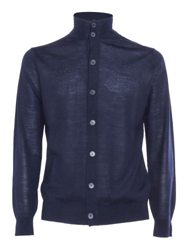 Ballantyne Blue High Neck Cardigan - Ballantyne - Modalova