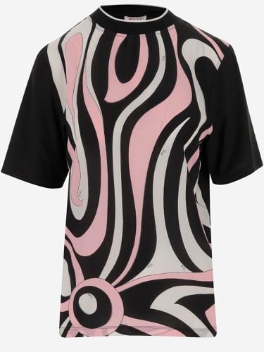 Cotton T-shirt With Marble Pattern - Pucci - Modalova