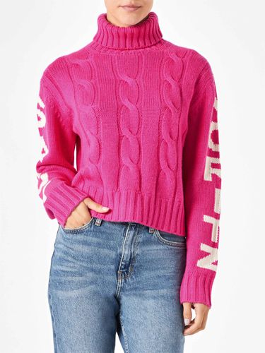 Woman Fluo Turtleneck Braided Sweater - MC2 Saint Barth - Modalova