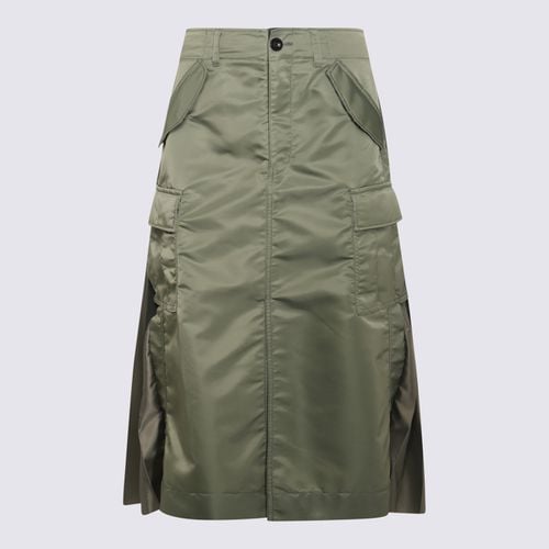 Sacai Green Nylon Skirt - Sacai - Modalova