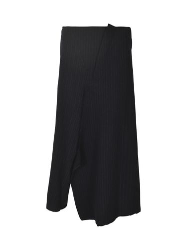 Asymmetric Striped Skirt - Yohji Yamamoto - Modalova