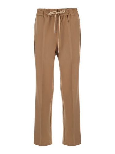 Le Pantalon Droit Pants With Elastic Drawstring Waist In Wool Blend Man - Drôle de Monsieur - Modalova