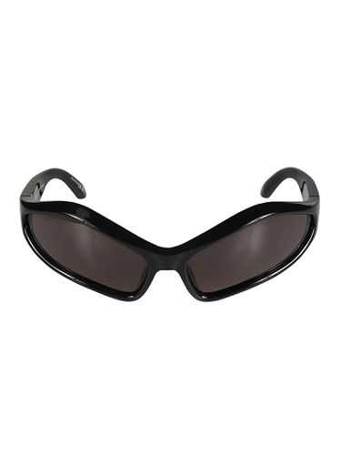 Oval Lens Logo Sided Sunglasses - Balenciaga Eyewear - Modalova