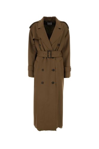 Miu Miu Mud Gabardine Trench Coat - Miu Miu - Modalova