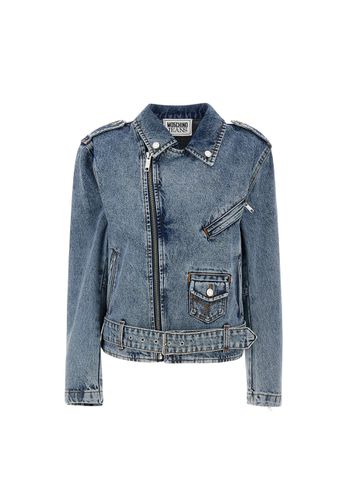 Peace Symbol Biker Jacket - M05CH1N0 Jeans - Modalova