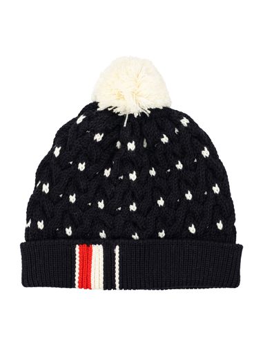 Cable Hat With Rwb Stripe - Thom Browne - Modalova