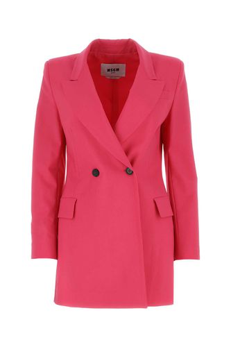 MSGM Fuchsia Stretch Wool Blazer - MSGM - Modalova