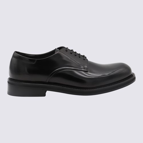 Canali Black Leather Lace Up Shoes - Canali - Modalova