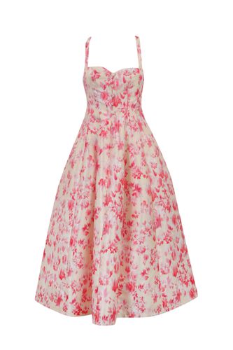 Dress With Pink Floral Print - Philosophy di Lorenzo Serafini - Modalova