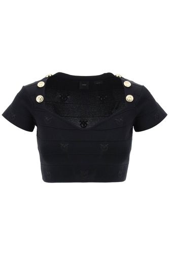 Pinko Hoodia Knitted Crop Top - Pinko - Modalova