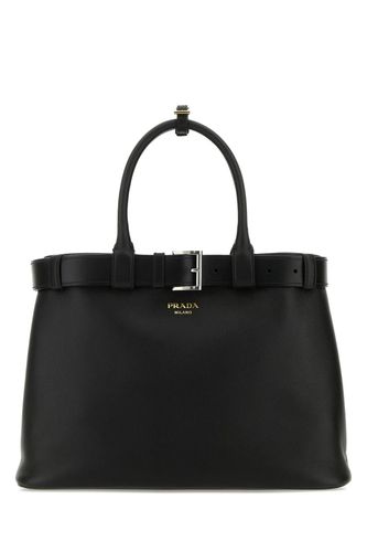 Leather Buckle Large Handbag - Prada - Modalova