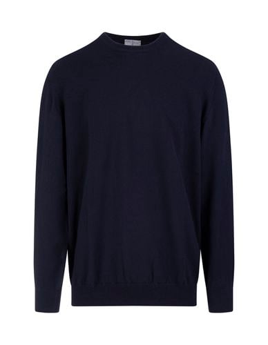 Dark Cashmere Round-neck Pullover - Fedeli - Modalova