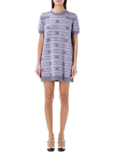 Miu Miu Logo Dress - Miu Miu - Modalova