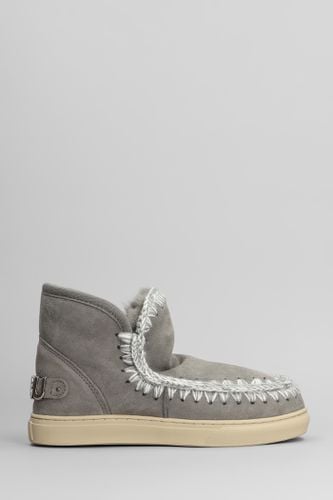 Eskimo Sneaker Low Heels Ankle Boots In Suede - Mou - Modalova