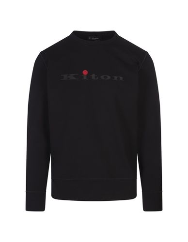 Crew Neck Sweatshirt With Logo - Kiton - Modalova