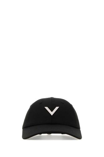 Black Stretch Cotton Baseball Cap - Valentino Garavani - Modalova