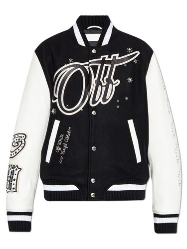 Off- Wo Bling Stars Buttoned Jacket - Off-White - Modalova