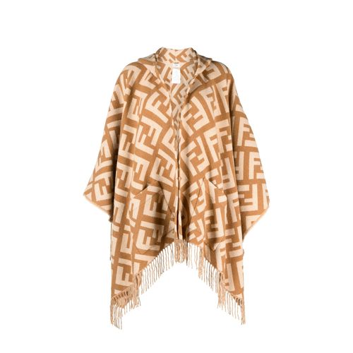 Fendi Ff Jacquard Cashmere Poncho - Fendi - Modalova