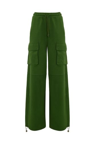 Cotton Fleece Cargo Trousers - Patrizia Pepe - Modalova