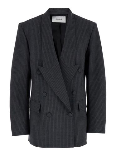 Pinstripes Double-breasted Jacket In Wool Woman - Coperni - Modalova