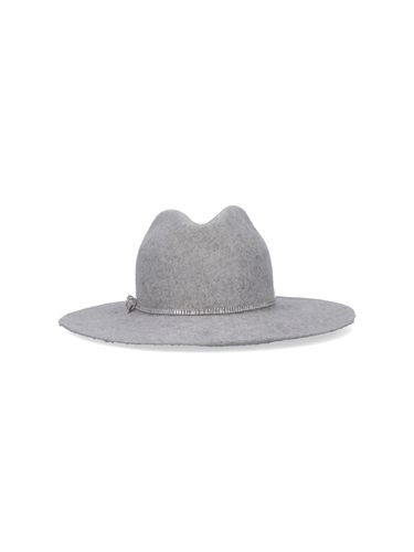 Fedora Hat With Strap - Ermanno Scervino - Modalova