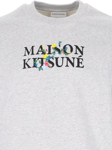 Embroidery Crewneck Sweatshirt - Maison Kitsuné - Modalova