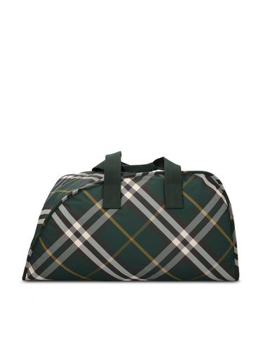 Large Shield Check-pattern Zipped Duffle Bag - Burberry - Modalova