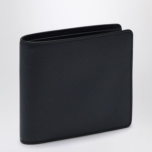 Dark Blue Leather Bi-fold Wallet - Maison Margiela - Modalova