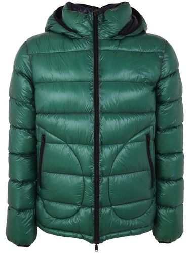 Reversible Green Blue Down Jacket - Herno - Modalova