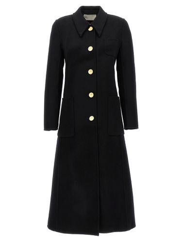 Single-breasted Wool Coat - Tory Burch - Modalova