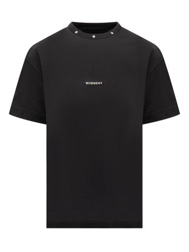 Embroidery And Logo Cotton T-shirt - Givenchy - Modalova