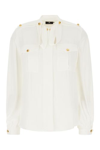 White Viscose Blouse - Elisabetta Franchi - Modalova