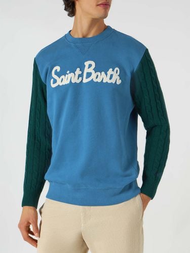 Man Sweatshirt With Knitted Sleeves - MC2 Saint Barth - Modalova