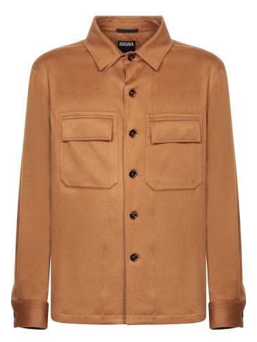 Zegna Oasi Cashmere Brown Overshirt - Zegna - Modalova