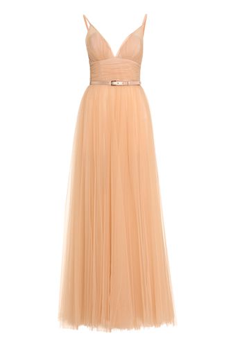 Red Carpet Pleated Tulle Dress - Elisabetta Franchi - Modalova