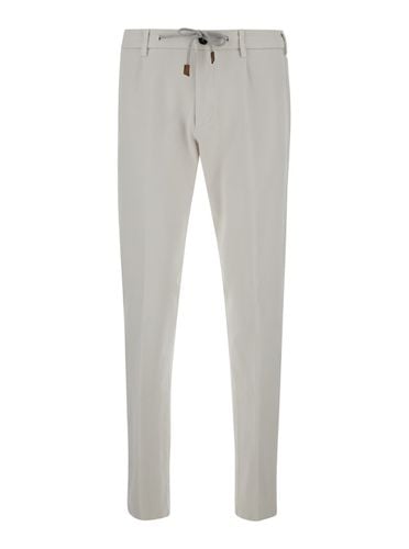 Jogger Pants With Drawstring In Stretch Cotton Man - Eleventy - Modalova