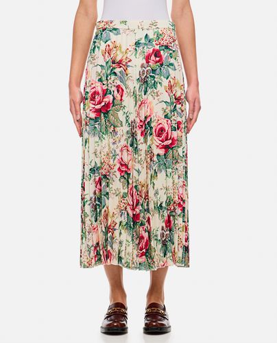 Flower Pattern Printed Pleated Midi Skirt - Junya Watanabe - Modalova