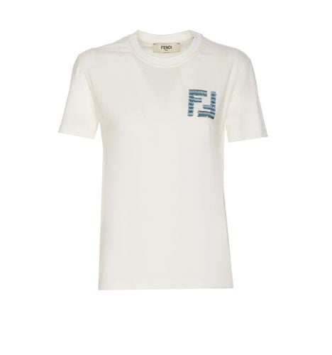 Fendi Ff Logo T-shirt - Fendi - Modalova